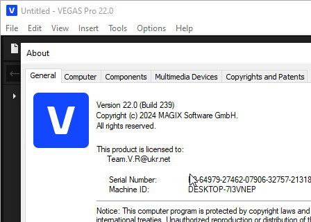 MAGIX VEGAS Pro 22.0.239 - крякнутый (x64)
