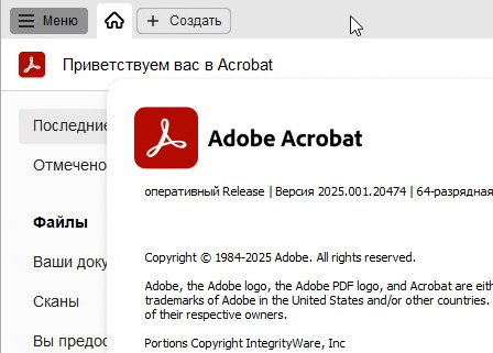 Adobe Acrobat Pro DC 2025.001.20474 - (крякнутый)