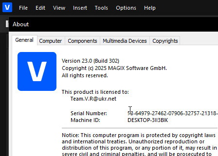 MAGIX VEGAS Pro 23.0.302 - крякнутый (x64)