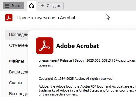 Adobe Acrobat Pro DC 2025.001.20813 - (крякнутый)
