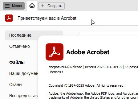 Adobe Acrobat Pro DC 2025.001.20918 - (крякнутый)