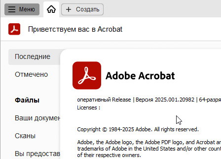 Adobe Acrobat Pro DC 2025.001.20982 - (крякнутый)