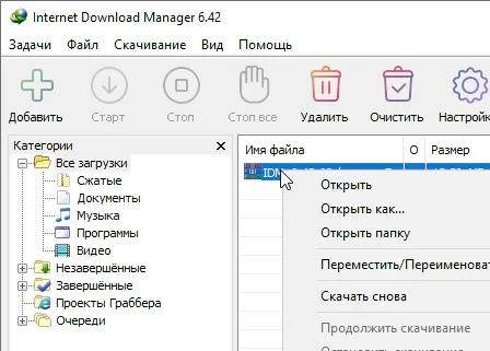 Internet Download Manager 6.42.62 и серийный номер