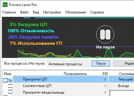 Process Lasso Pro 18.2.3.42 + активация